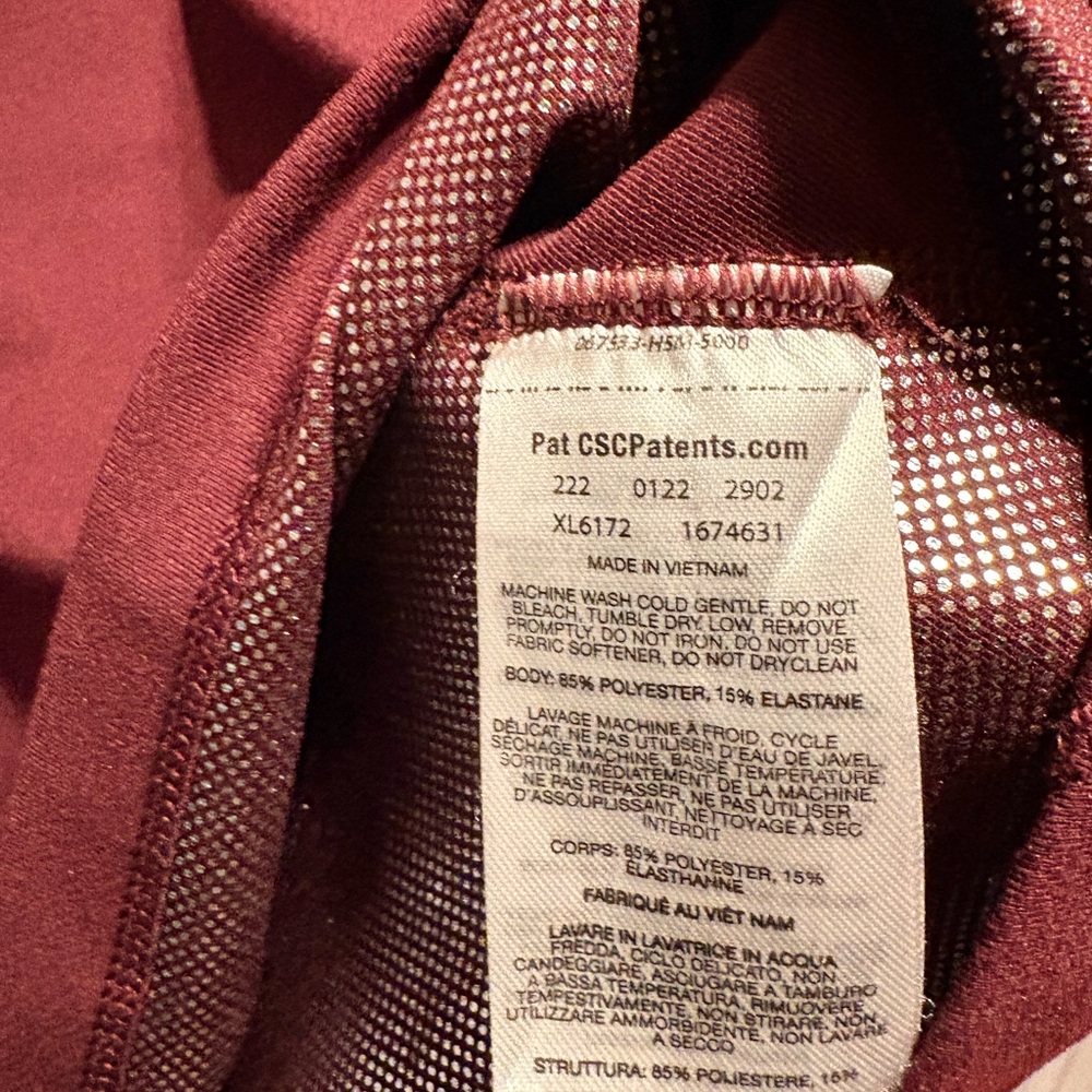 Columbia Women’s Long-Sleeve Omni Heat Base Layer Top — Burgundy Large - Picture 3 of 6